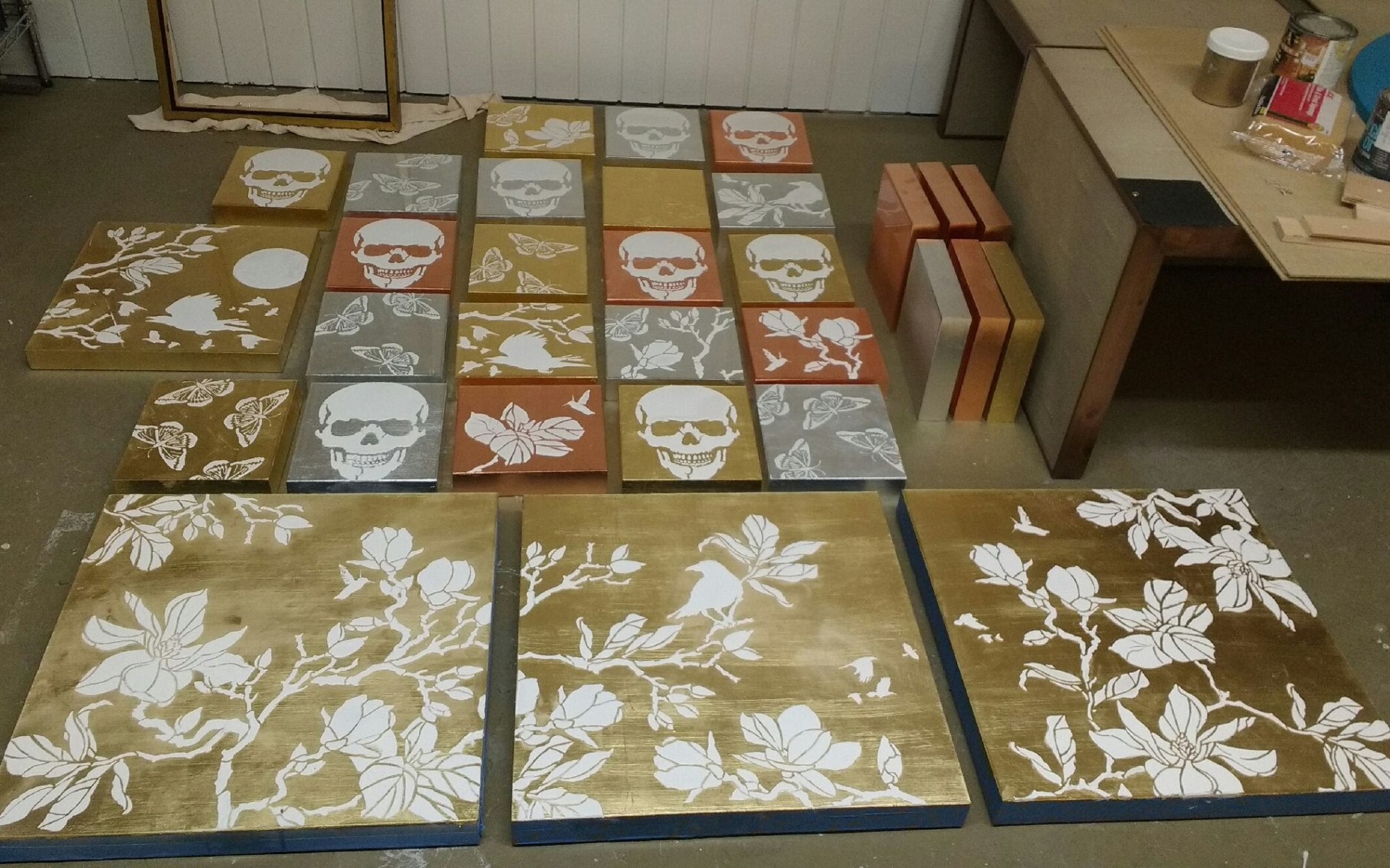 A selection of custom decorative finishes by James Derieg